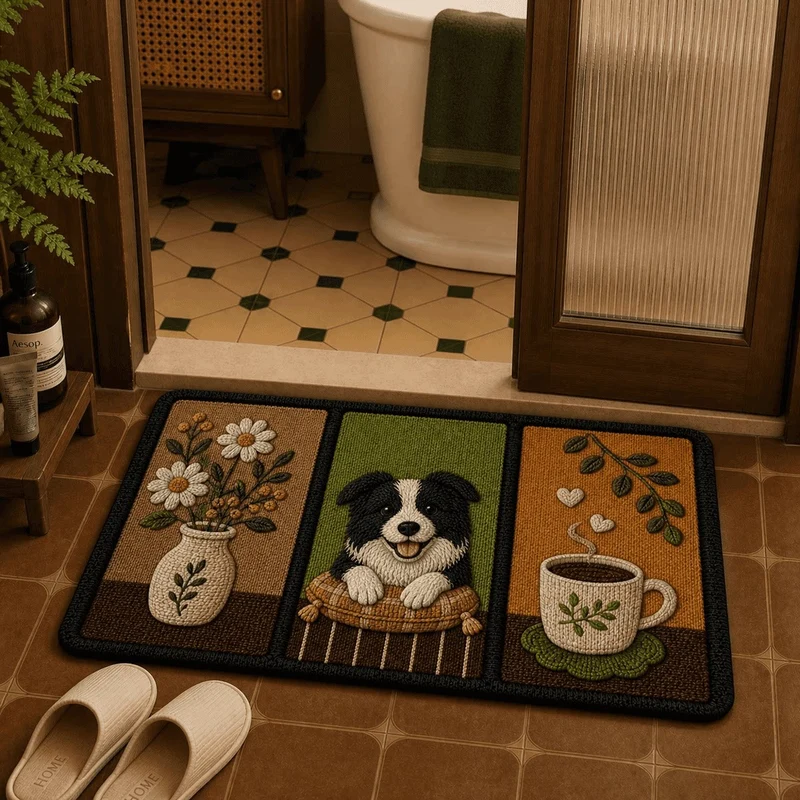Decorative Dog-Themed Area Mat