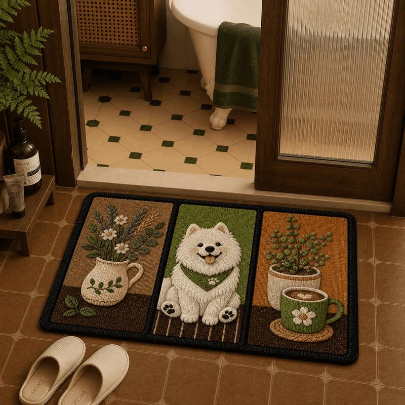 Decorative Dog-Themed Area Mat