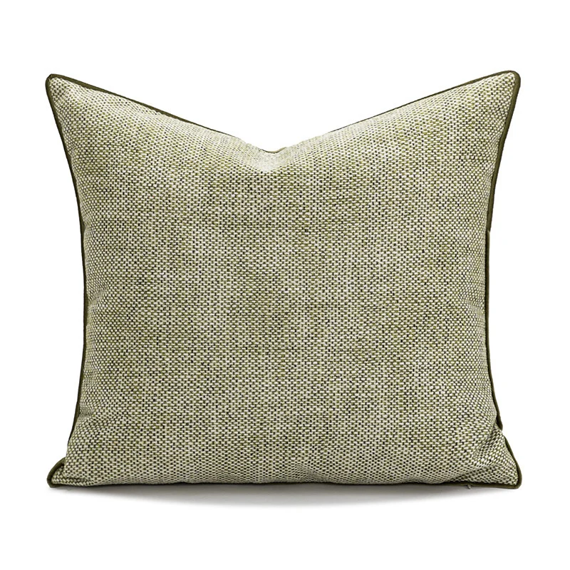 Quadratischer Kissenbezug mit abstraktem Hahnentritt‑Jacquard und feiner Leinenmischung Karnz