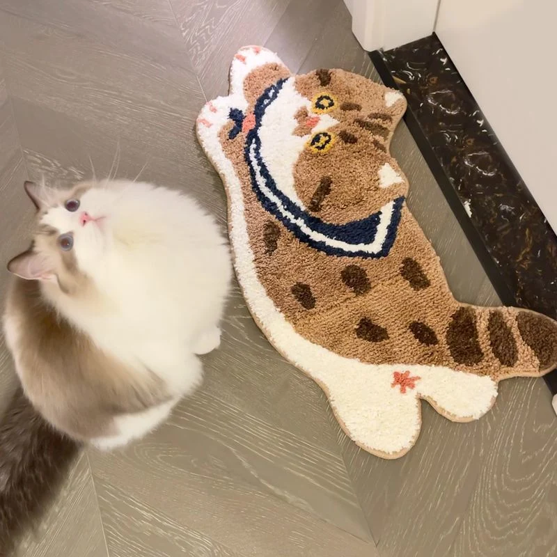 Cat-shaped Decorative Floor Mat