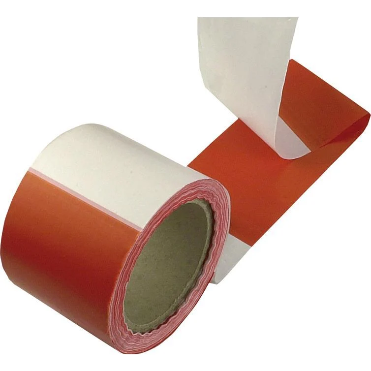 absperrband folie weiss-rot 80 mm 50 m