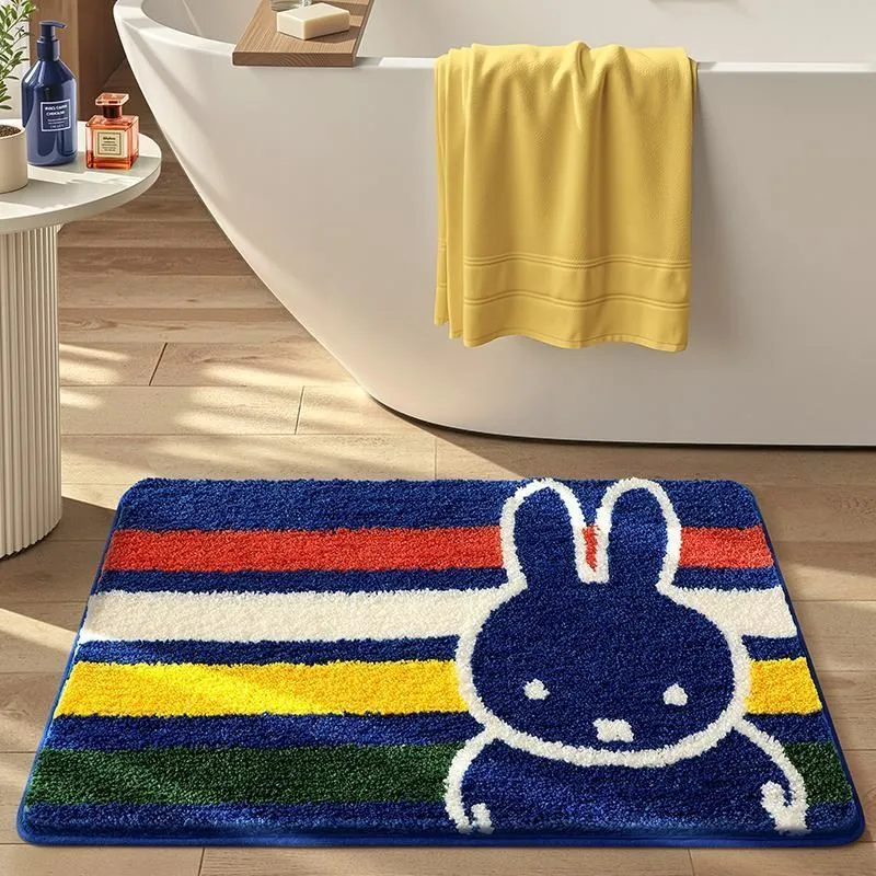 Cartoon-Themed Plush Bathroom Mat
