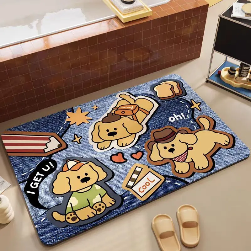 Cartoon-Themed Bath Mat
