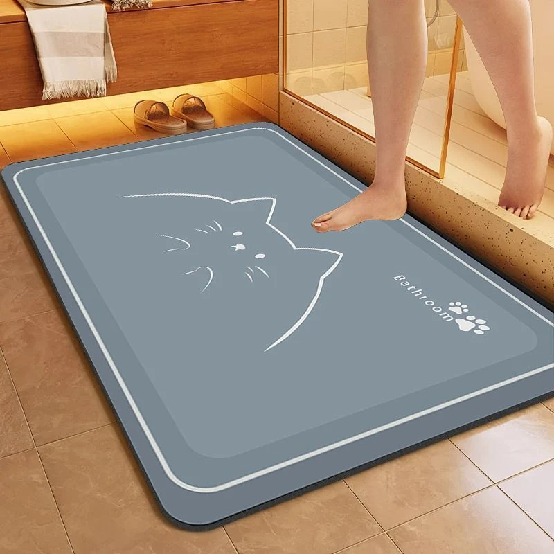 Cartoon Hippo Bath Mat