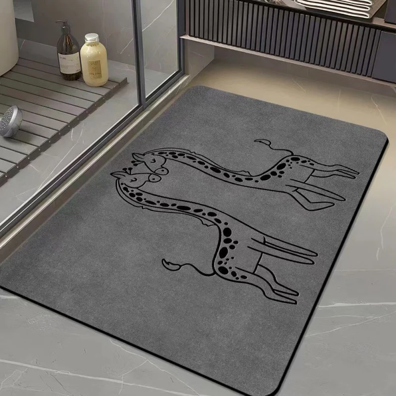 Cartoon Hippo Bath Mat