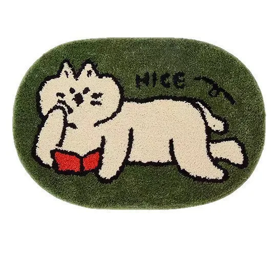 Cartoon Dog-Themed Bath Mat