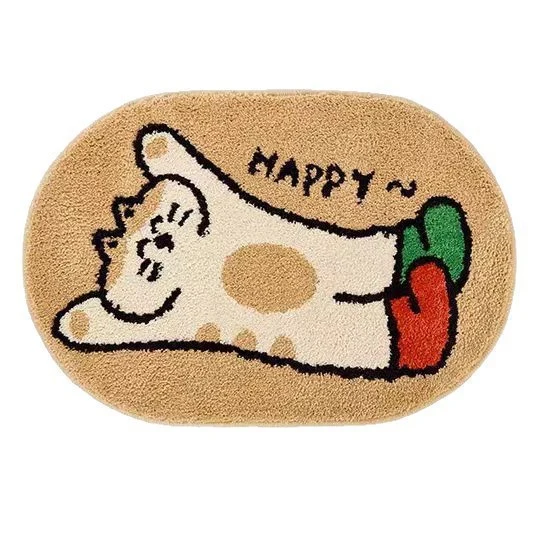 Cartoon Dog-Themed Bath Mat