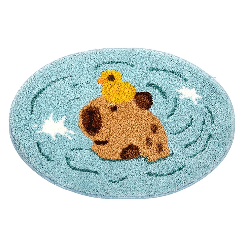 Cartoon Dog-Themed Bath Mat