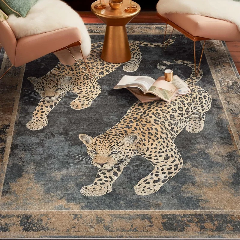 Artistic Zebra Print Area Rug for Modern Interiors