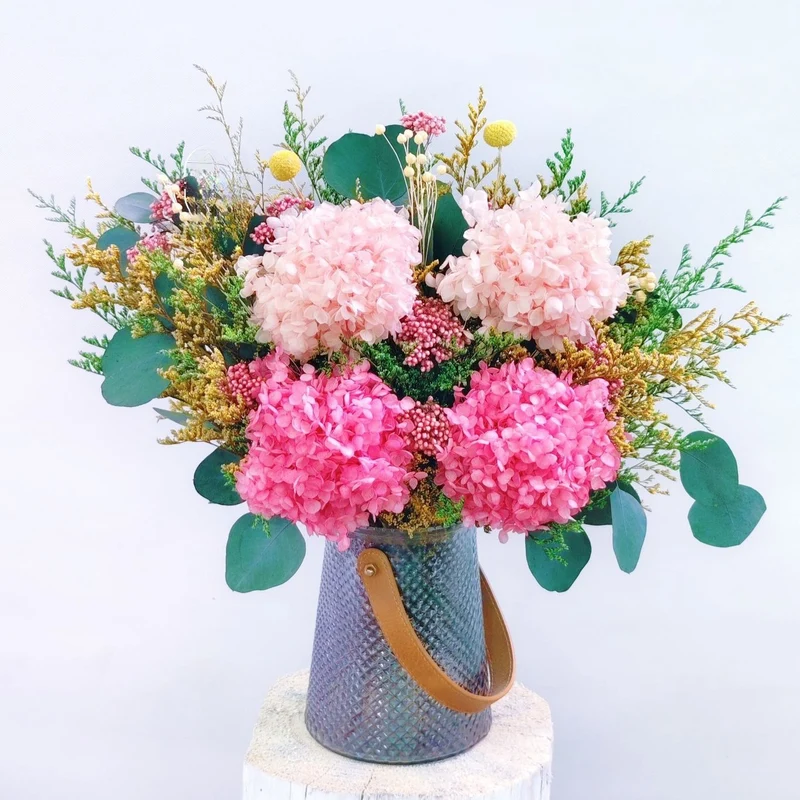 Vibrant Artificial Floral Bouquet with Decorative Accents