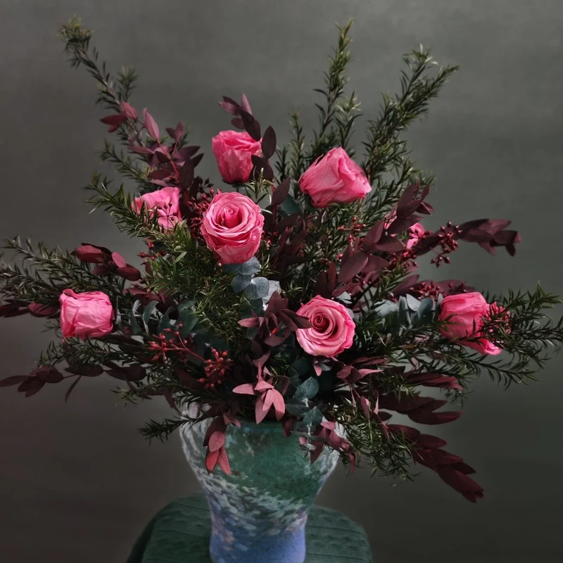 Vibrant Artificial Floral Bouquet with Decorative Accents