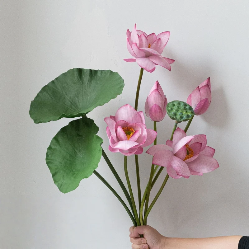 Realistic Lotus Flower Arrangement