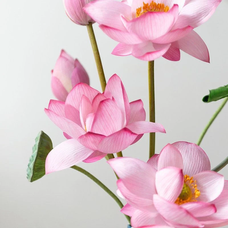 Realistic Lotus Flower Arrangement