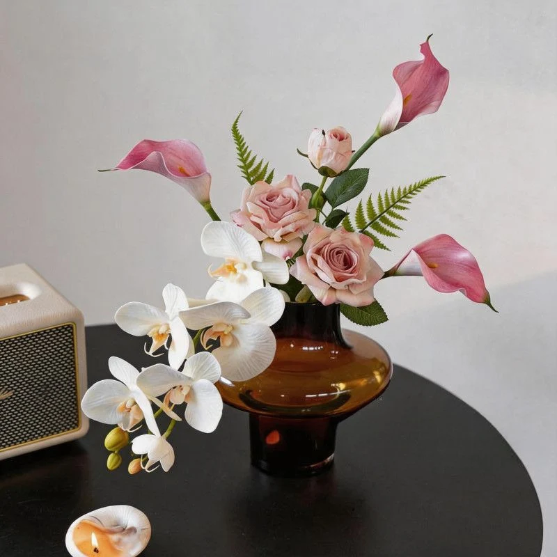 Realistic Floral Arrangement in Decorative Vase