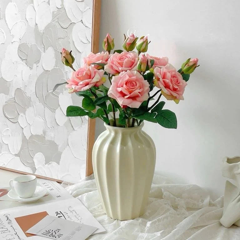 Realistic Artificial Rose Floral Arrangement