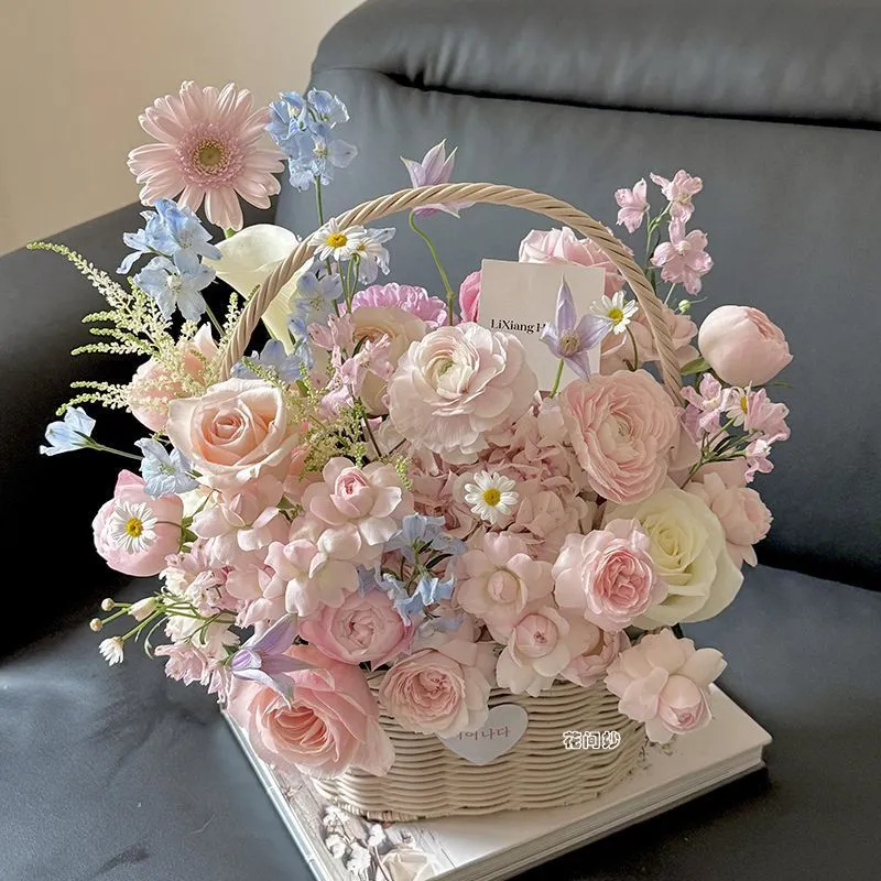 Luxurious Handmade Flower Basket Arrangement