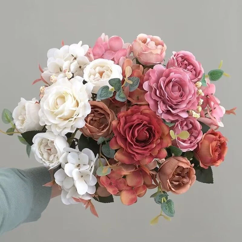 Lush Realistic Floral Bouquet Arrangement