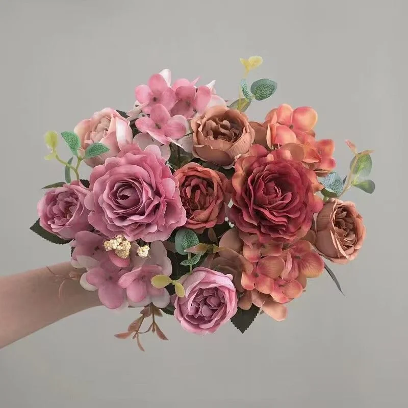Lush Realistic Floral Bouquet Arrangement