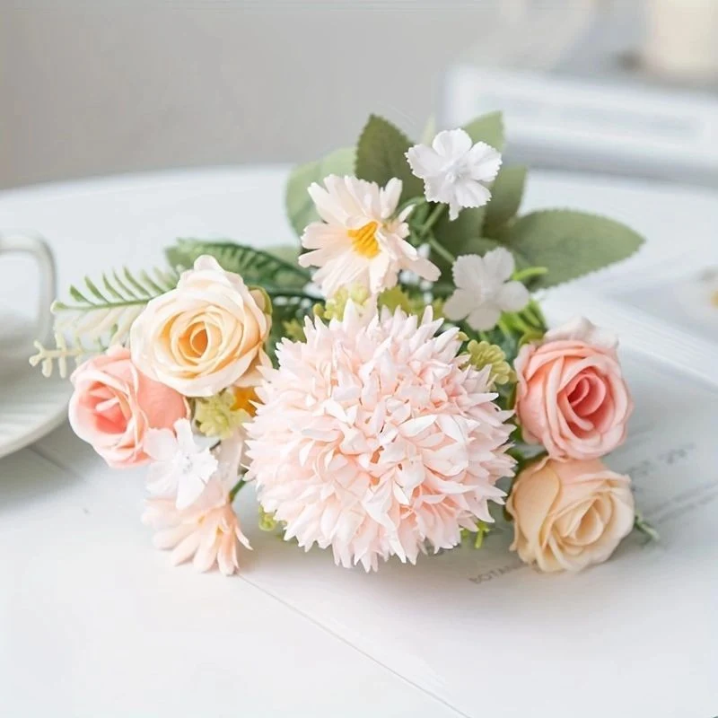 Lush Artificial Floral Centerpiece Arrangement