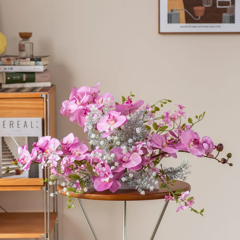 Lifelike Orchid Floral Centerpiece