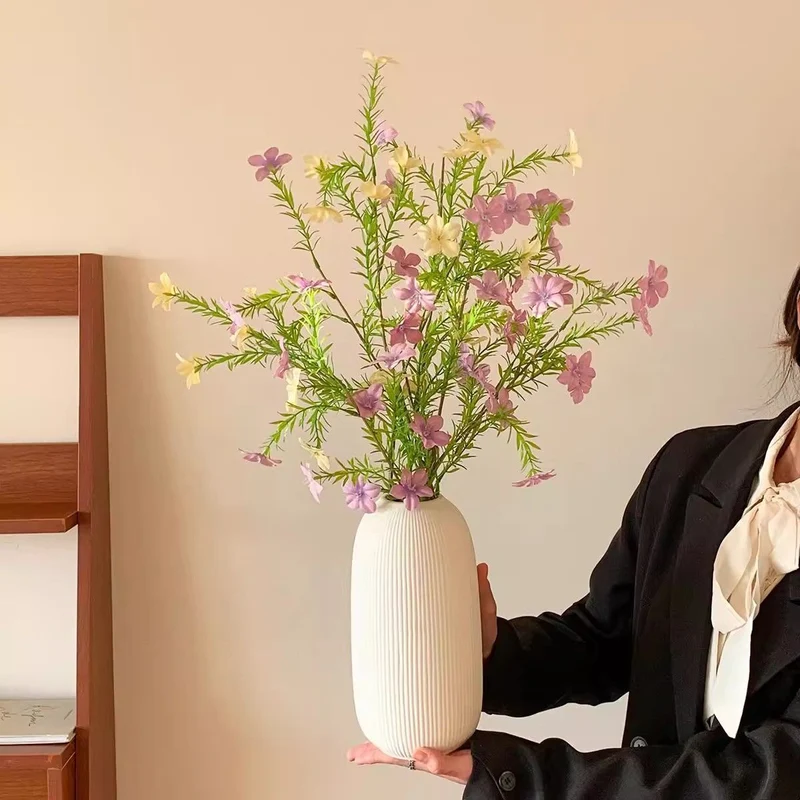 Lifelike Floral Arrangement with Elegant Vase