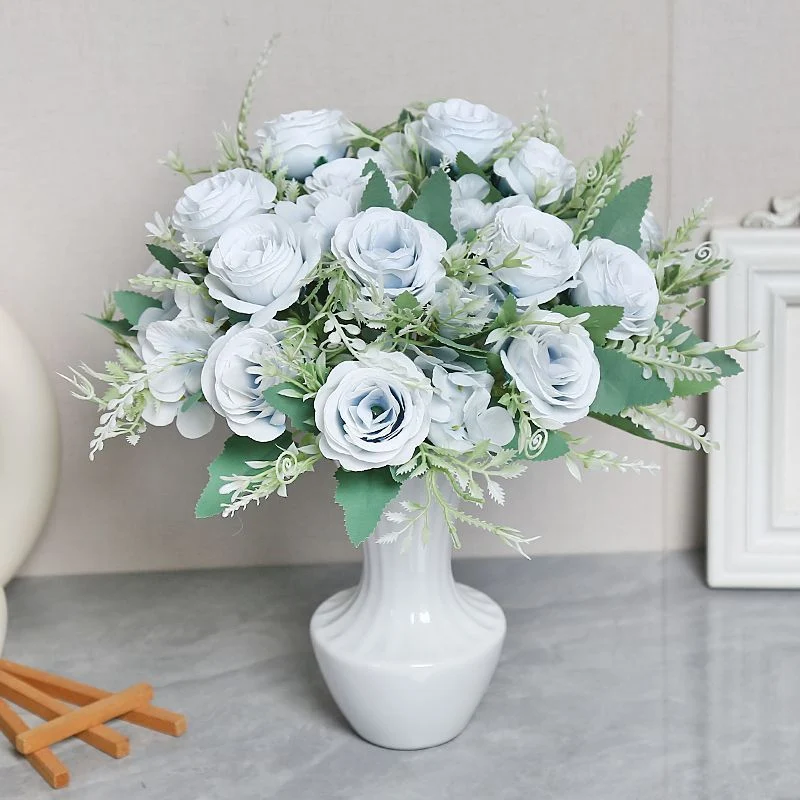Lifelike Floral Arrangement in Modern Vase