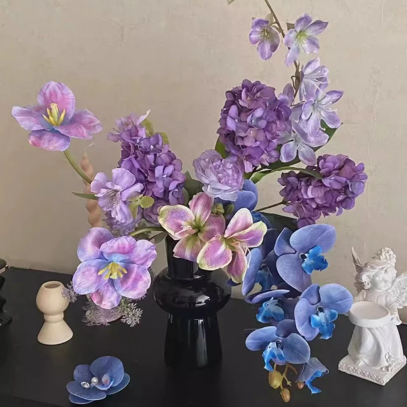 Lifelike Floral Arrangement in Elegant Vase