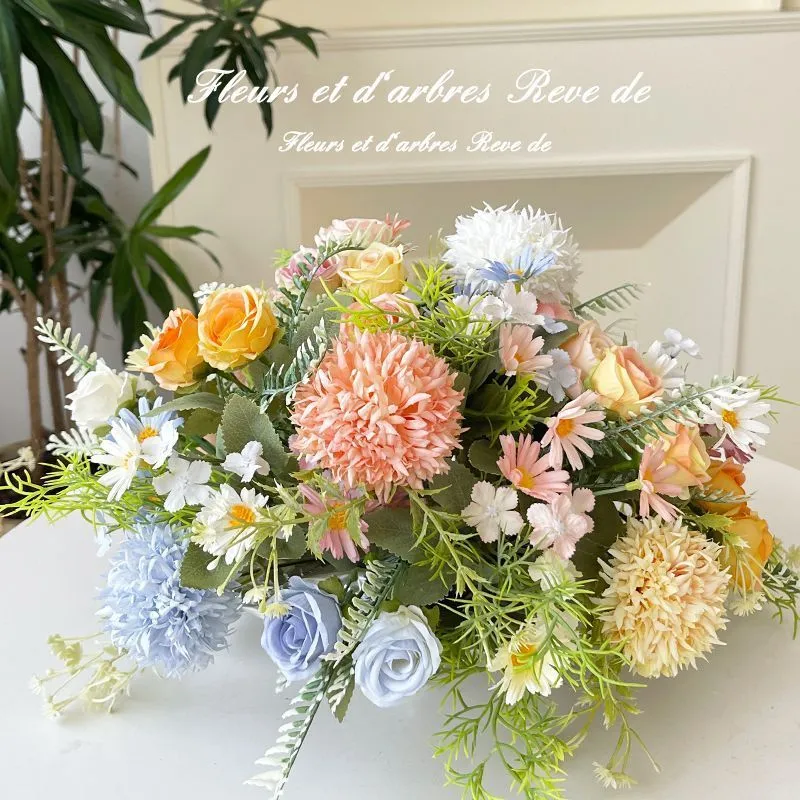 Faux Flower Bouquet Arrangement