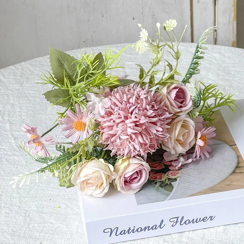 Faux Flower Bouquet Arrangement