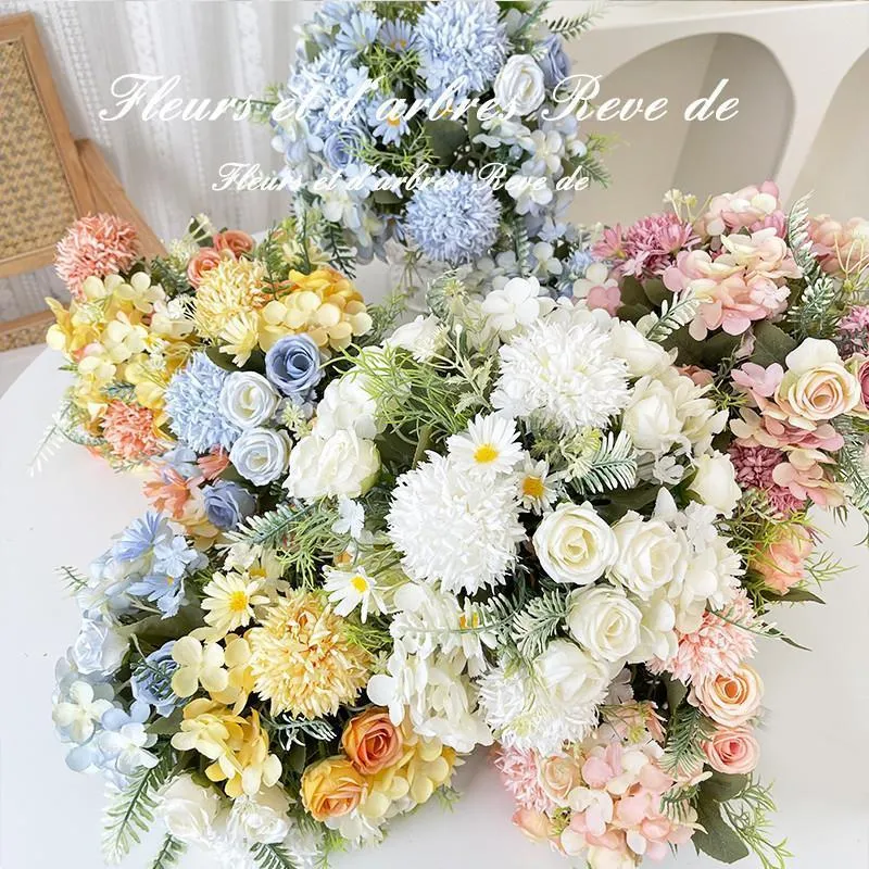 Faux Flower Bouquet Arrangement