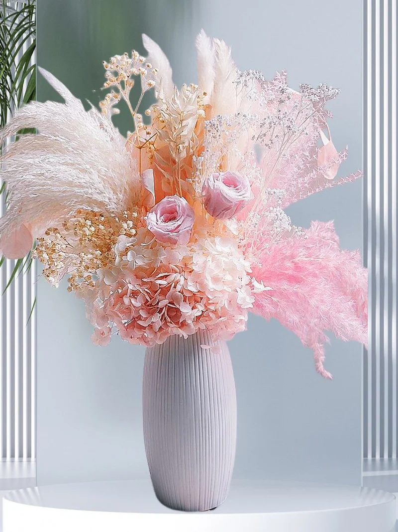 Dried Flower Bouquet with Decorative Accents