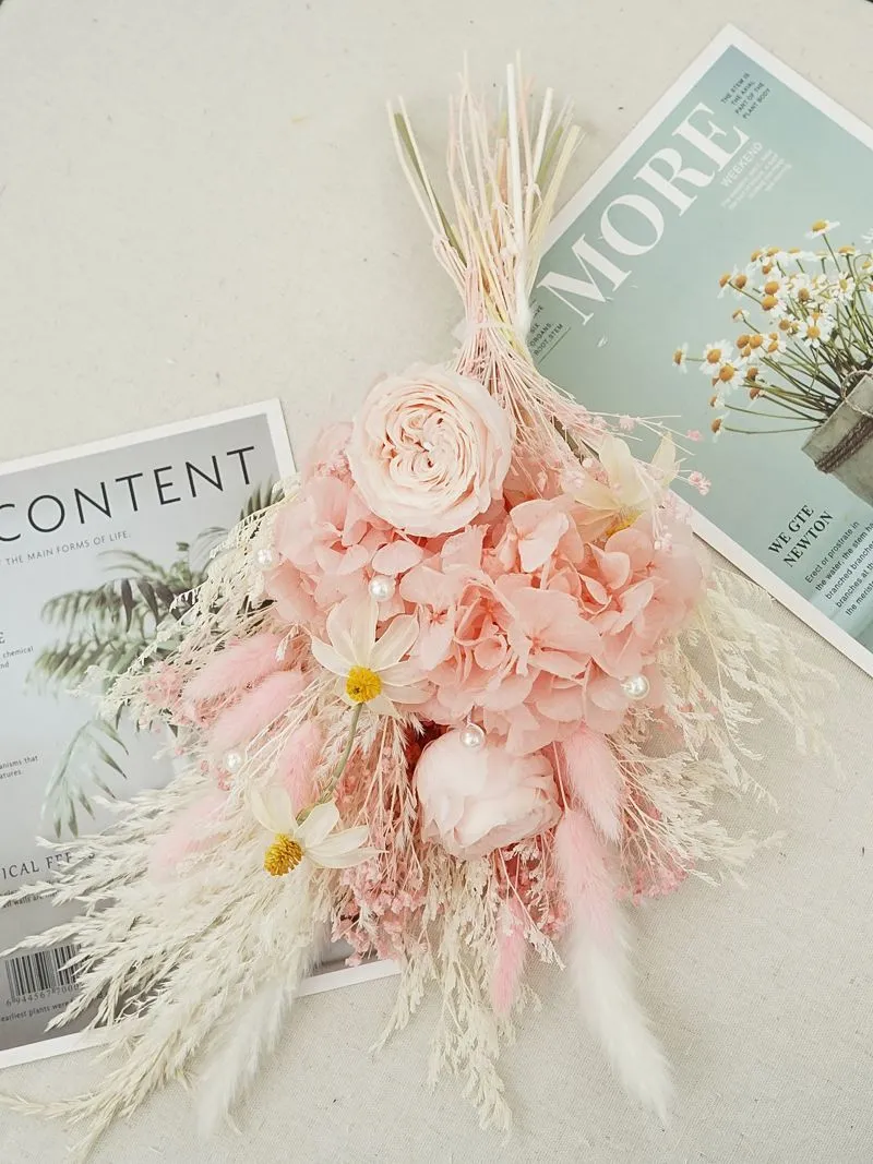 Dried Flower Bouquet with Decorative Accents