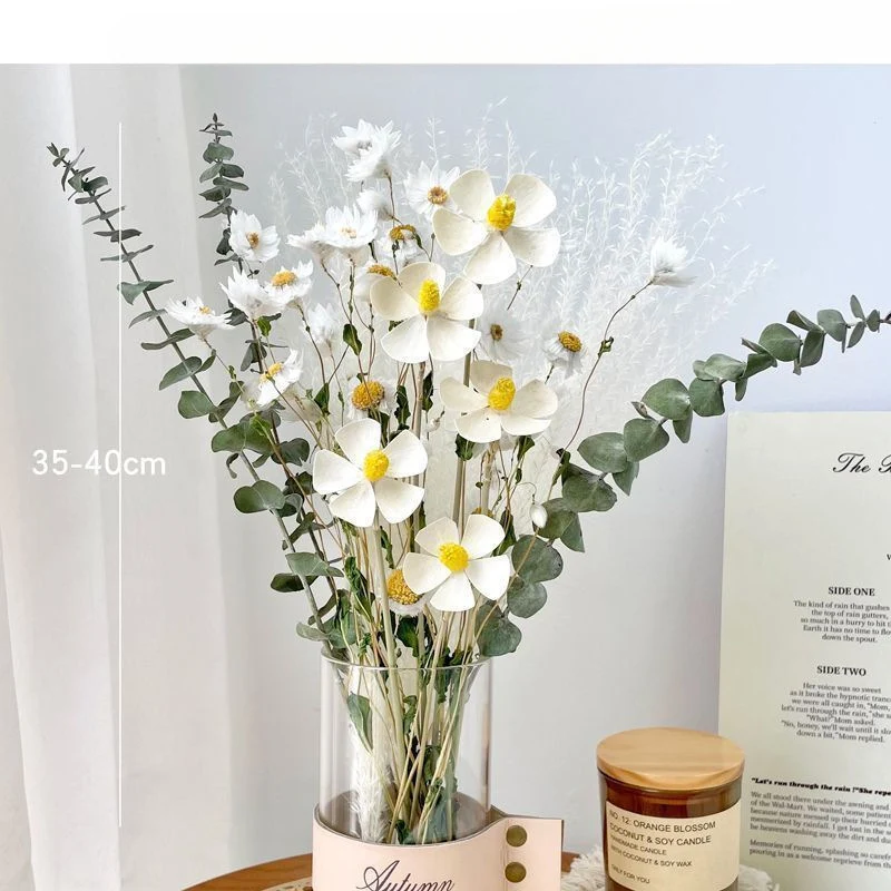 Dried Flower Bouquet Arrangement with Decorative Elements