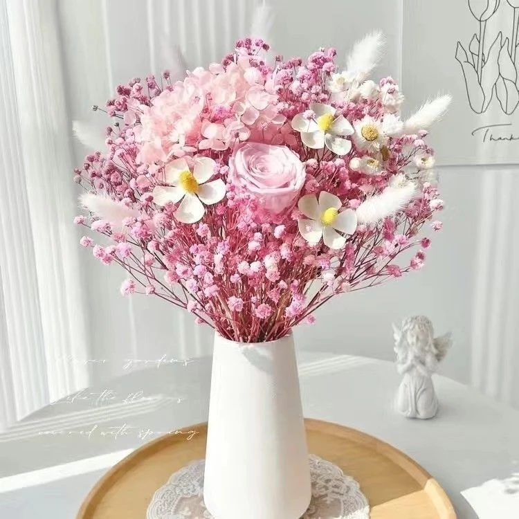 Dried Flower Arrangement in Elegant Vase