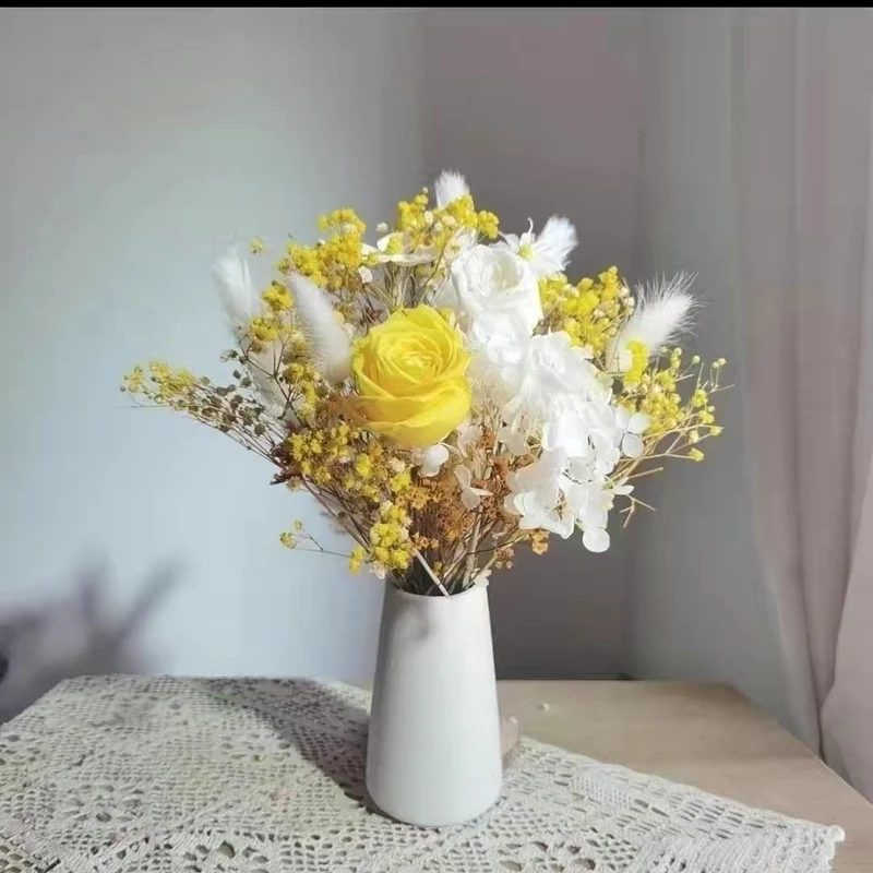 Dried Flower Arrangement in Elegant Vase