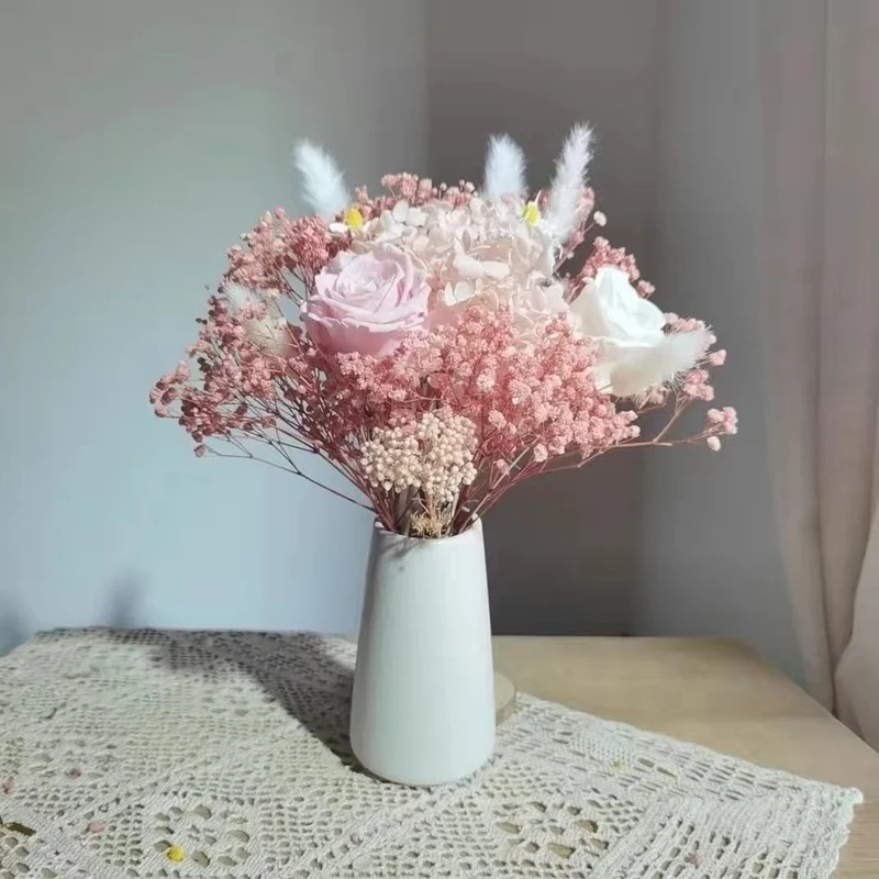 Dried Flower Arrangement in Elegant Vase