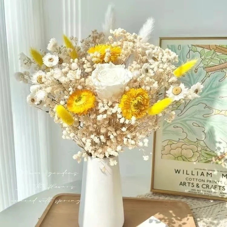 Dried Flower Arrangement in Elegant Vase