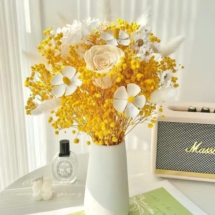 Dried Flower Arrangement in Elegant Vase