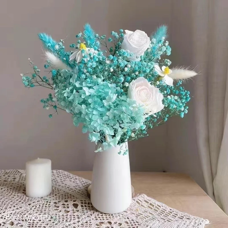 Dried Flower Arrangement in Elegant Vase