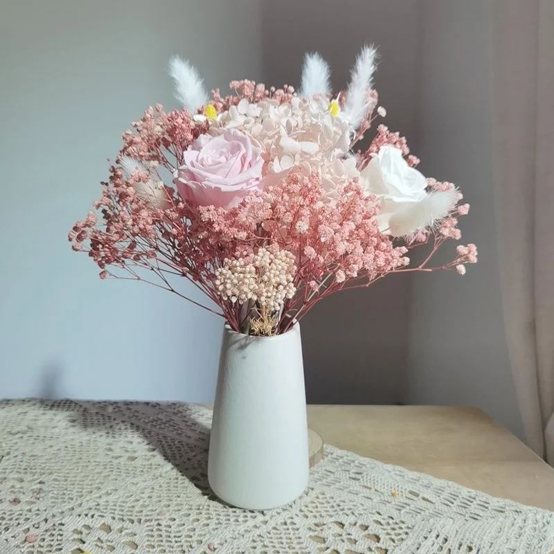 Dried Flower Arrangement in Elegant Vase