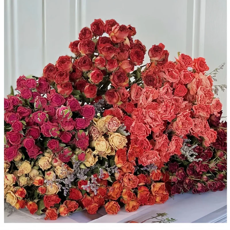 Dried Floral Rose Bouquet with Botanical Filler