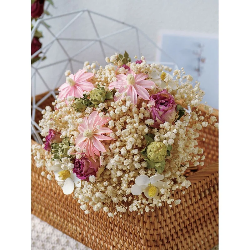 Dried Floral Bouquets with Decorative Accents