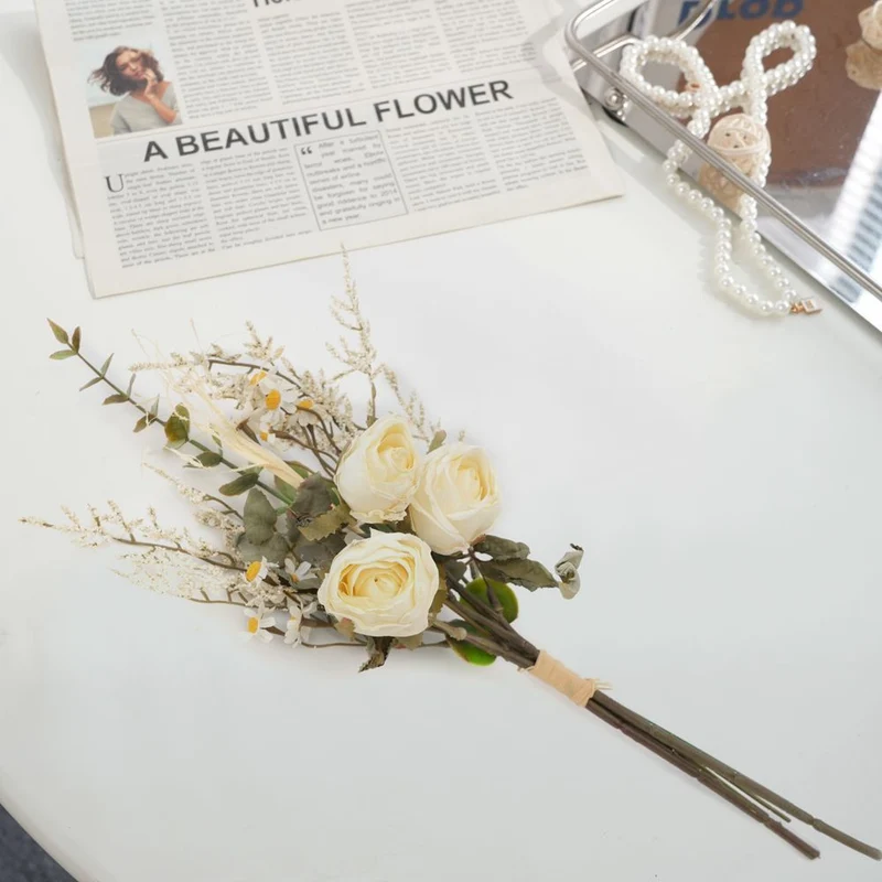 Dried Floral Bouquet with Eucalyptus and Lavender Accents