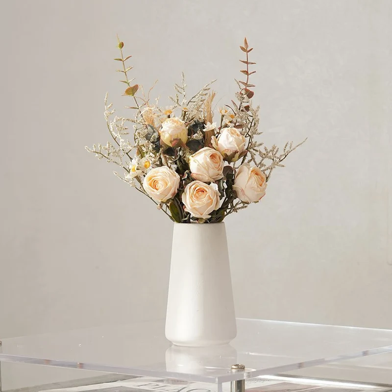 Dried Floral Bouquet with Eucalyptus and Lavender Accents