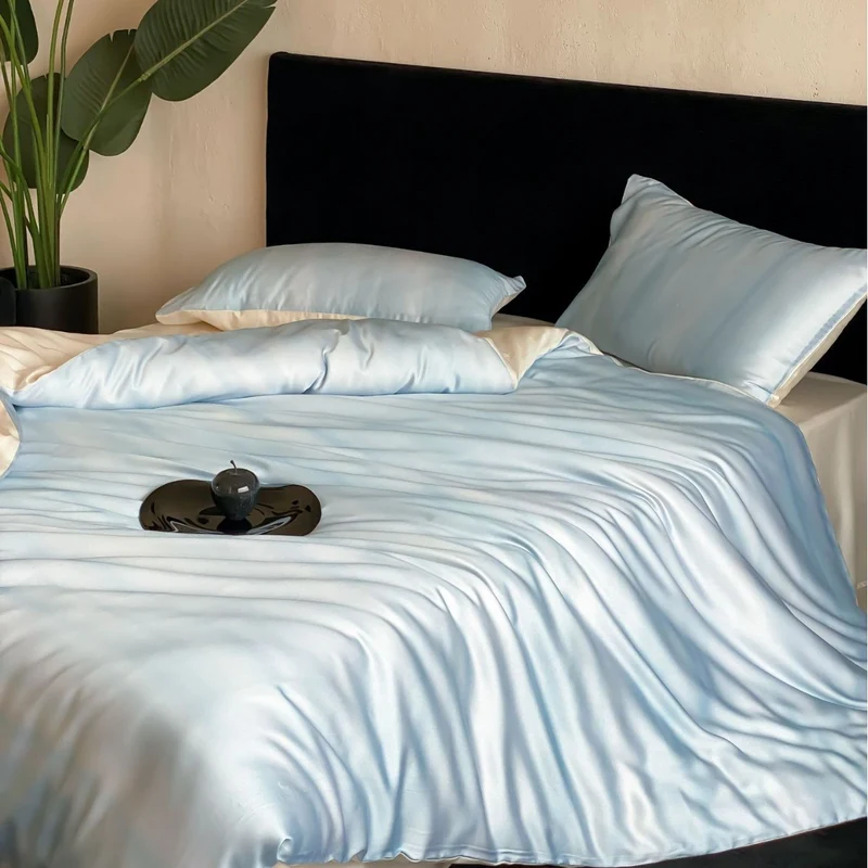 Elegantes Satin-Bettwäsche-Set mit seidig-glänzender Oberfläche und atmungsaktiver Füllung Karnz