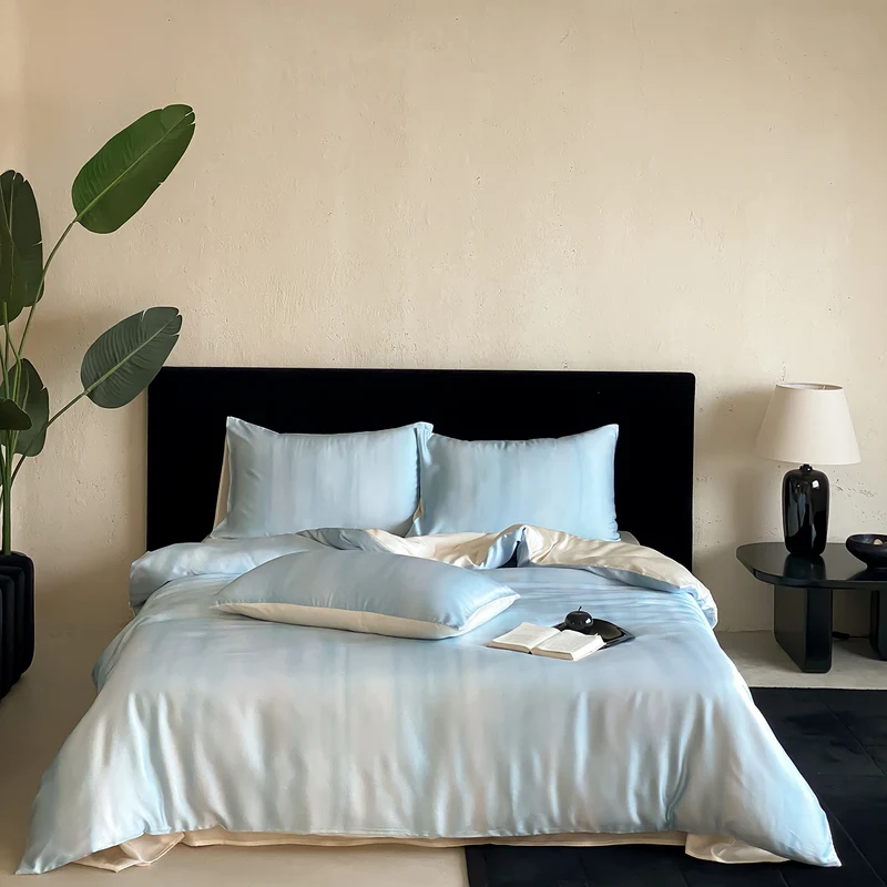 Elegantes Satin-Bettwäsche-Set mit seidig-glänzender Oberfläche und atmungsaktiver Füllung Karnz