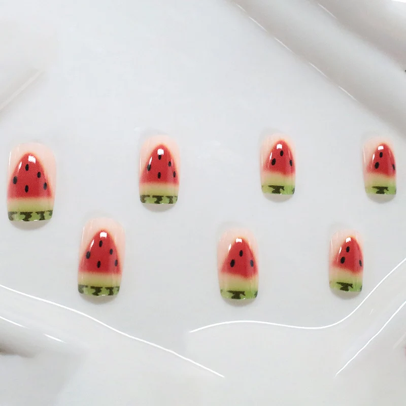 Wassermelonen-inspirierten Nagelkunst Karnz