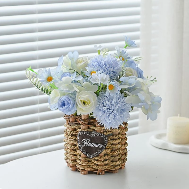 Artificial Floral Arrangement in Woven Basket