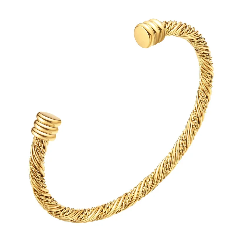Twisted Cable Design Cuff Bracelet Stornfield