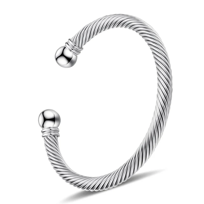 Twisted Cable Design Cuff Bracelet Stornfield